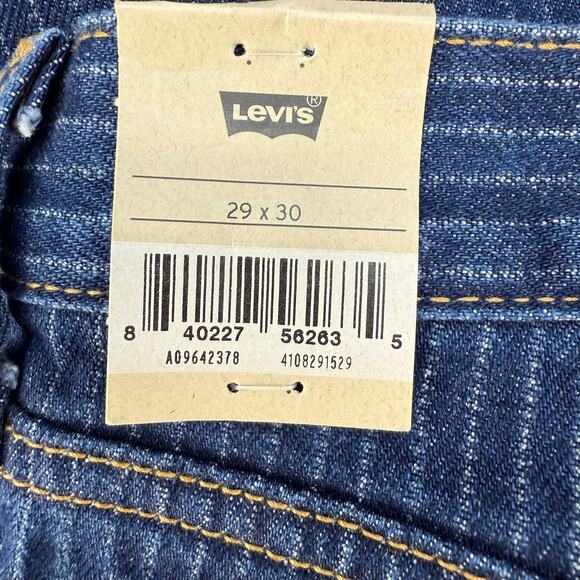 Levi's Jeans Women's 29x30 (8) Dark Blue Low Pro Mid Rise Pinstripe Straight NWT - Picture 6 of 16